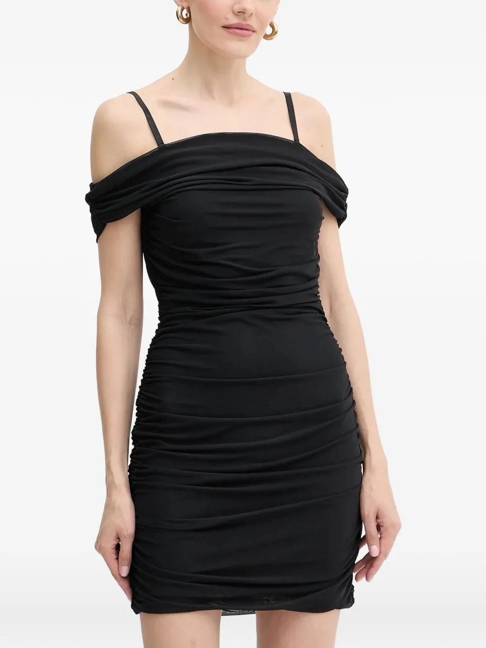 Ruched Off-Shoulder Dress by GUESS USA