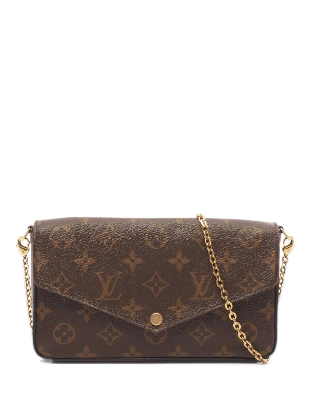 2016 Félicie Monogram Chain-Strap Clutch Bag by Louis Vuitton Pre-Owned
