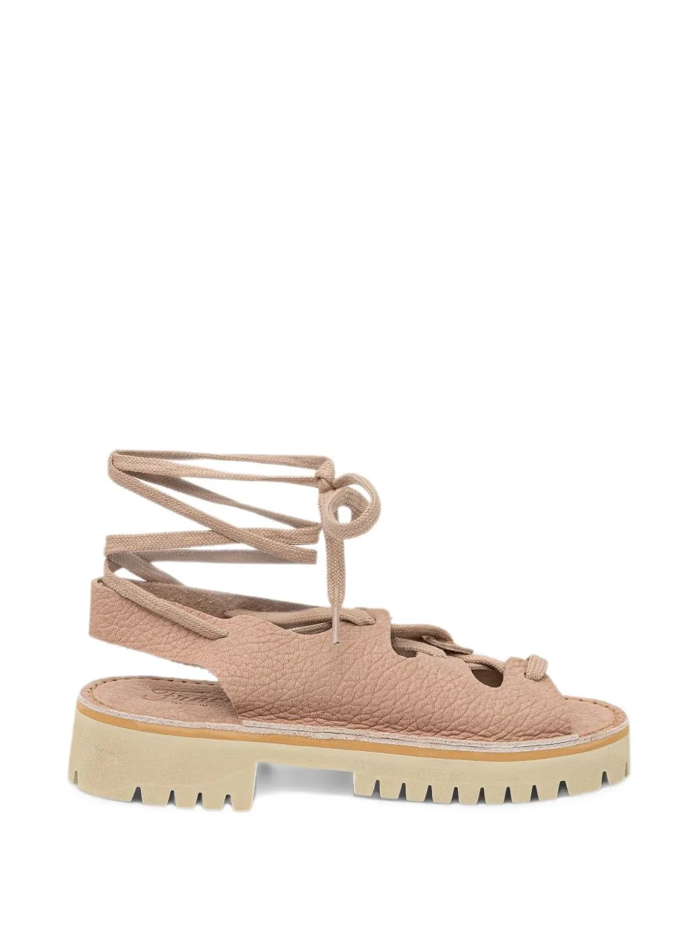 Lace-Up Ridged-Sole Sandals by Fracap