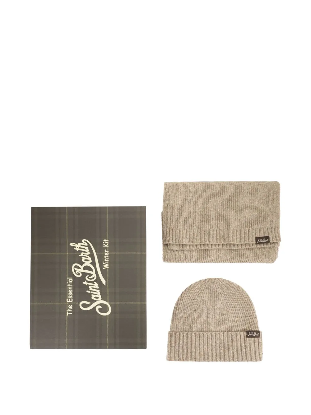 Ribbed-Knit Beanie Hat and Scarf Set by MC2 Saint Barth
