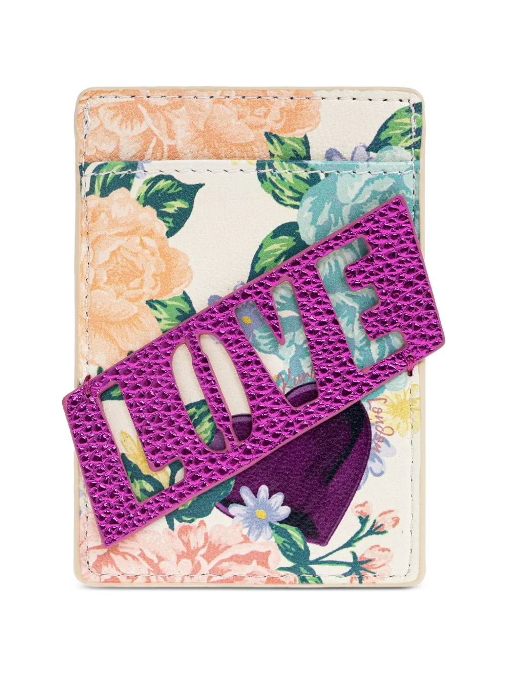 Kensington Floral-Print Card Holder by Kurt Geiger London