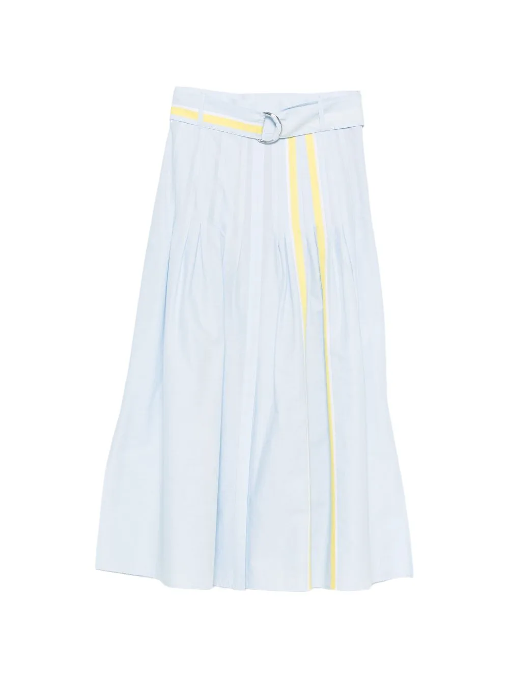 Belted Striped Midi Skirt by Akris Punto