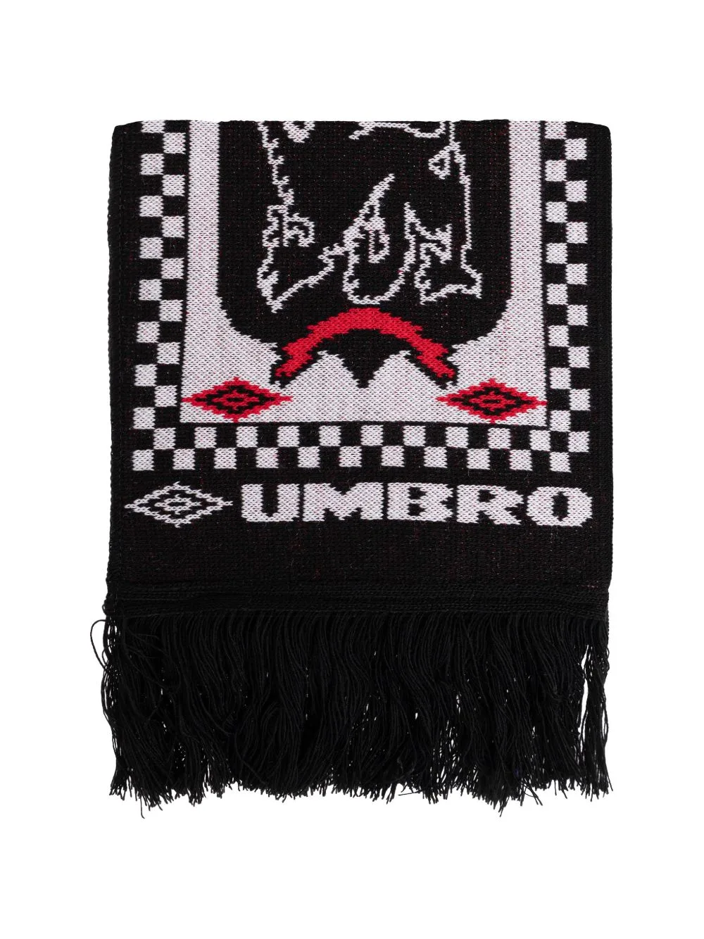 Fringed Patterned Scarf by UMBRO