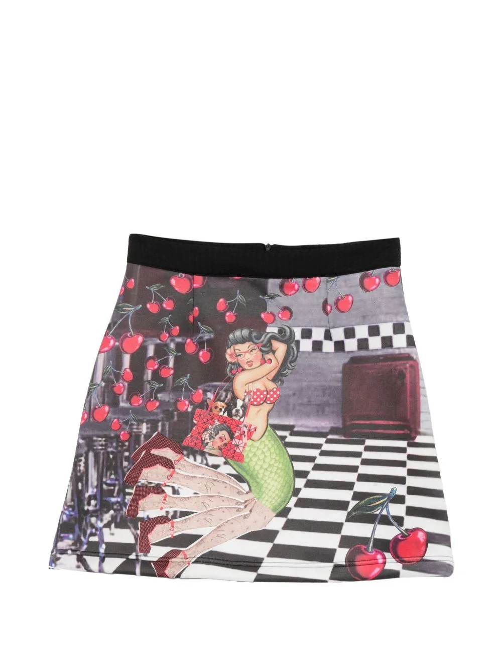 Mermaid-Print Mini Skirt by The Artistylist