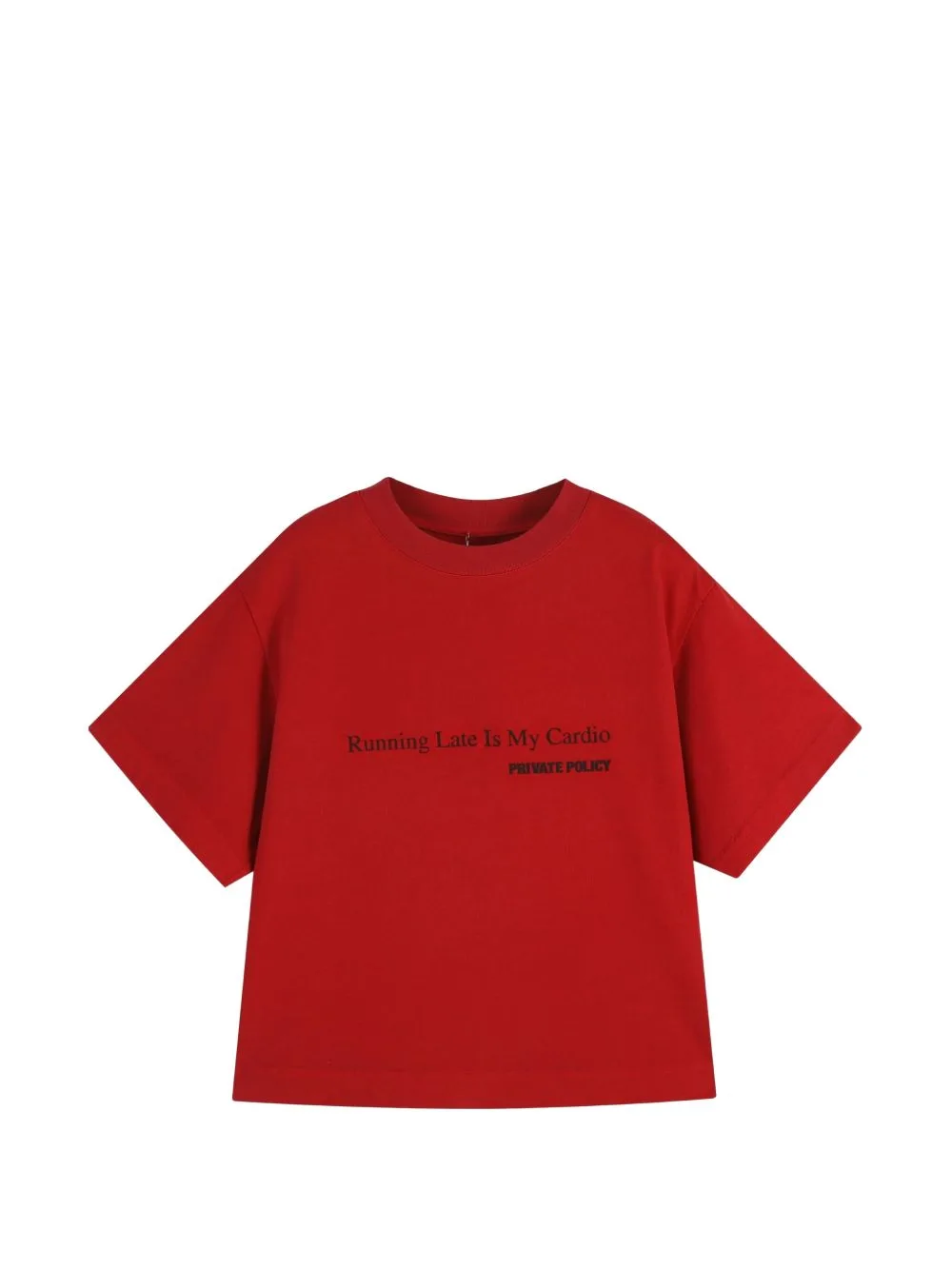 Silicone-Print Slogan T-Shirt by Private Policy