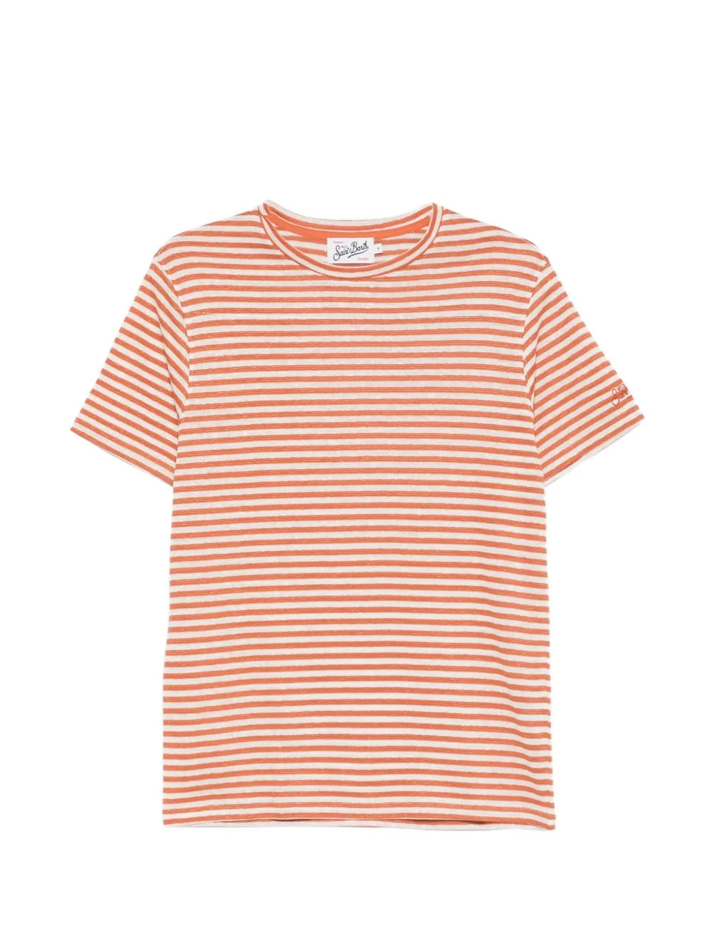 Striped Dover Cotton T-Shirt with Logo Embroidery by MC2 Saint Barth
