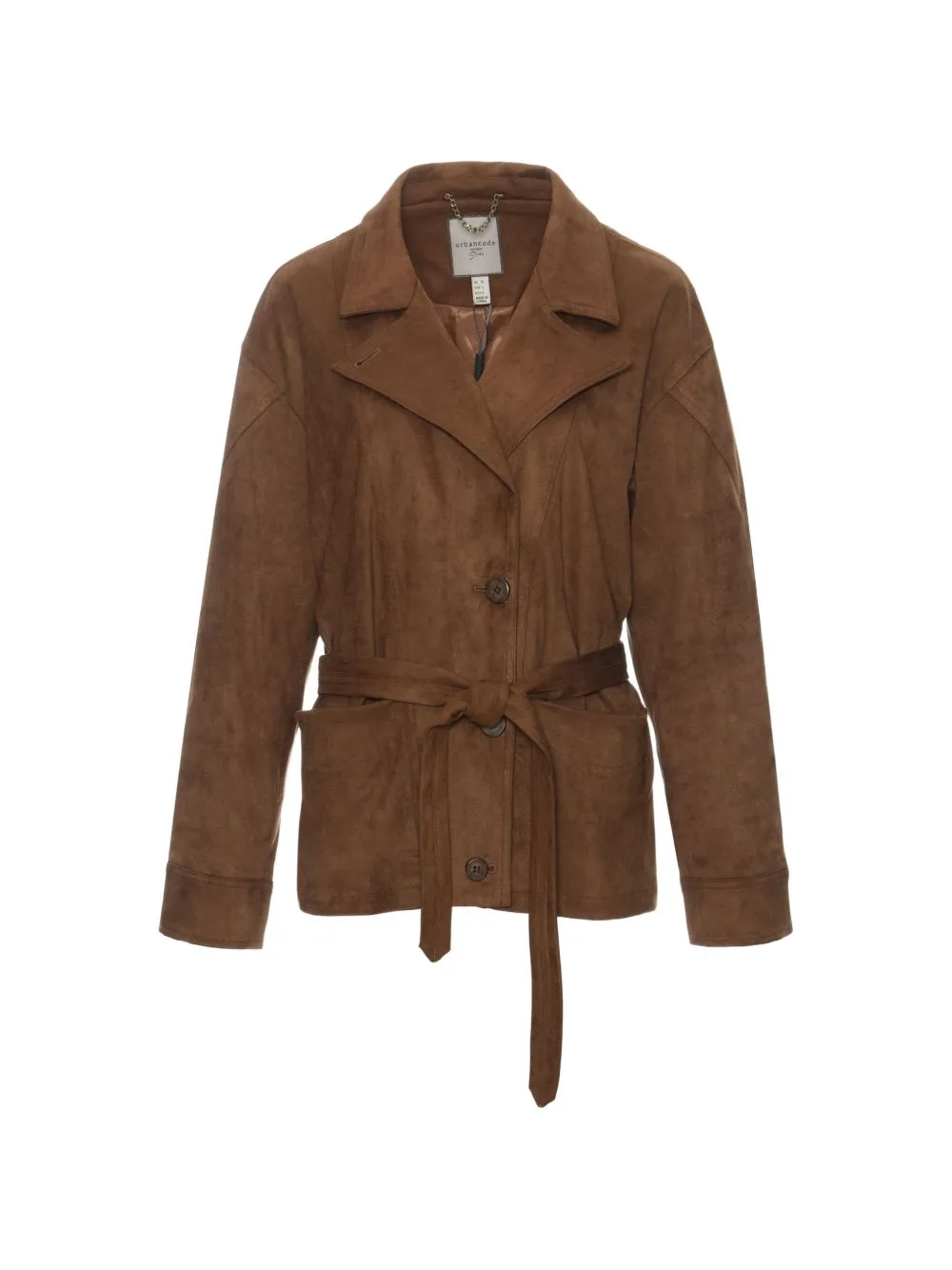 Belted Patch-Pockets Jacket by Urbancode