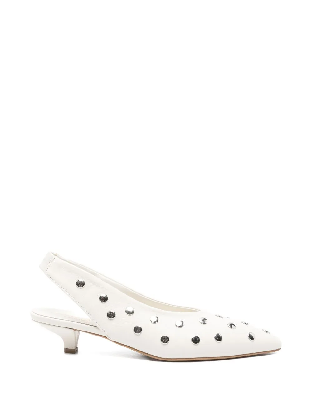 Studded-Embellishment Slingback Pumps by biancadi
