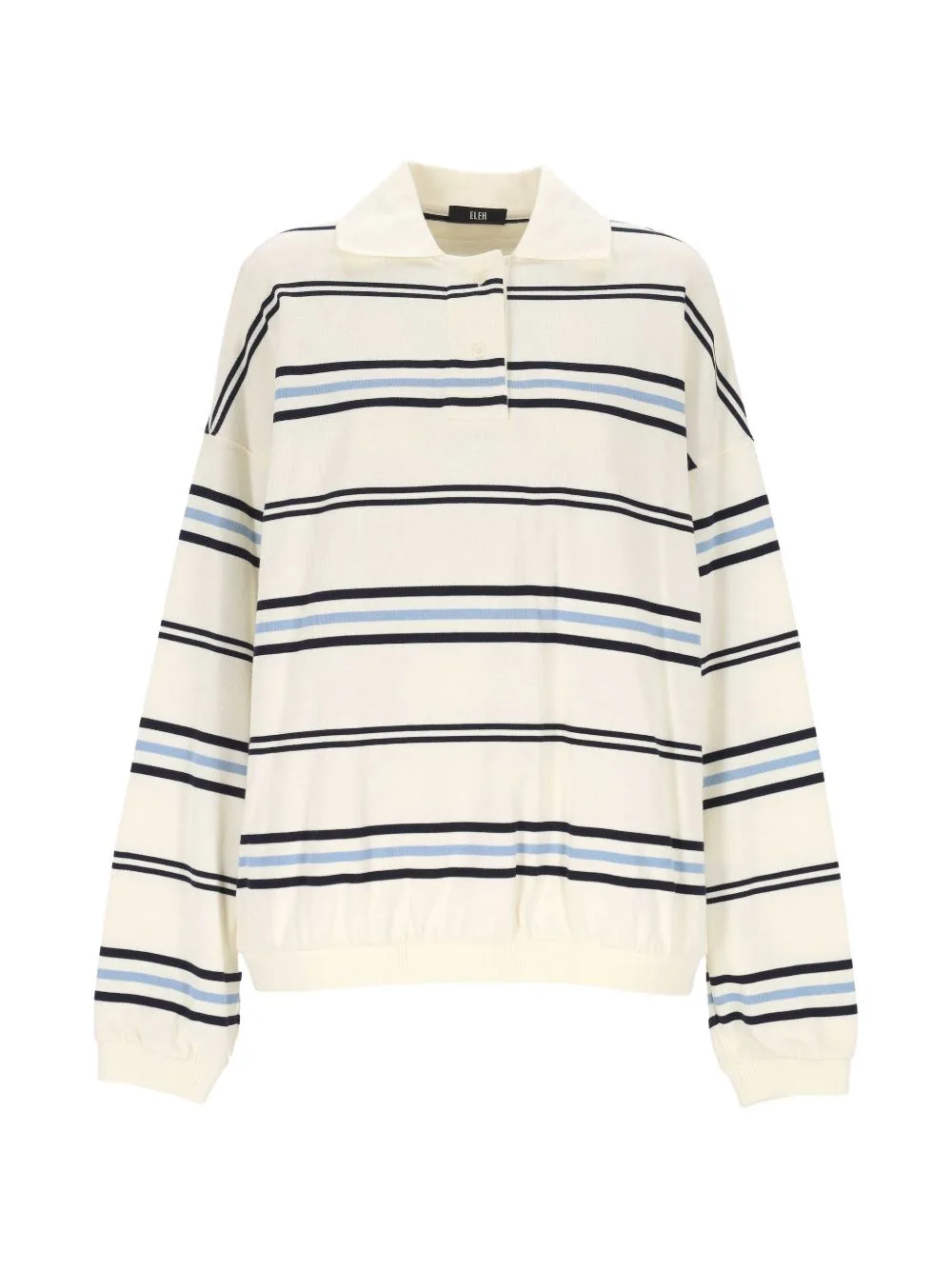 Striped Collared Knitwear by Eleh
