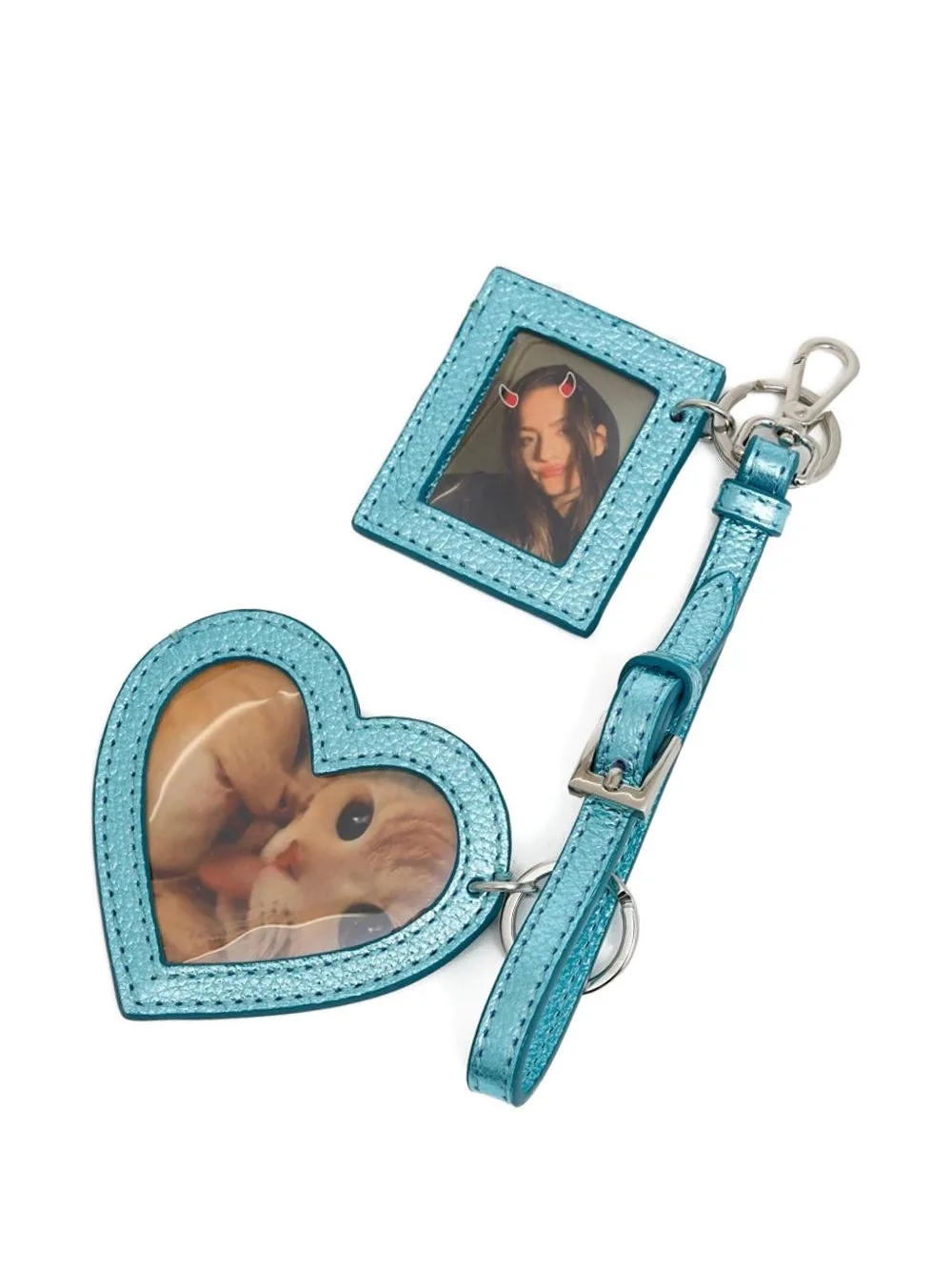 Metallic-Effect Heart-Shape Bag Charm by PEPA SALAZAR