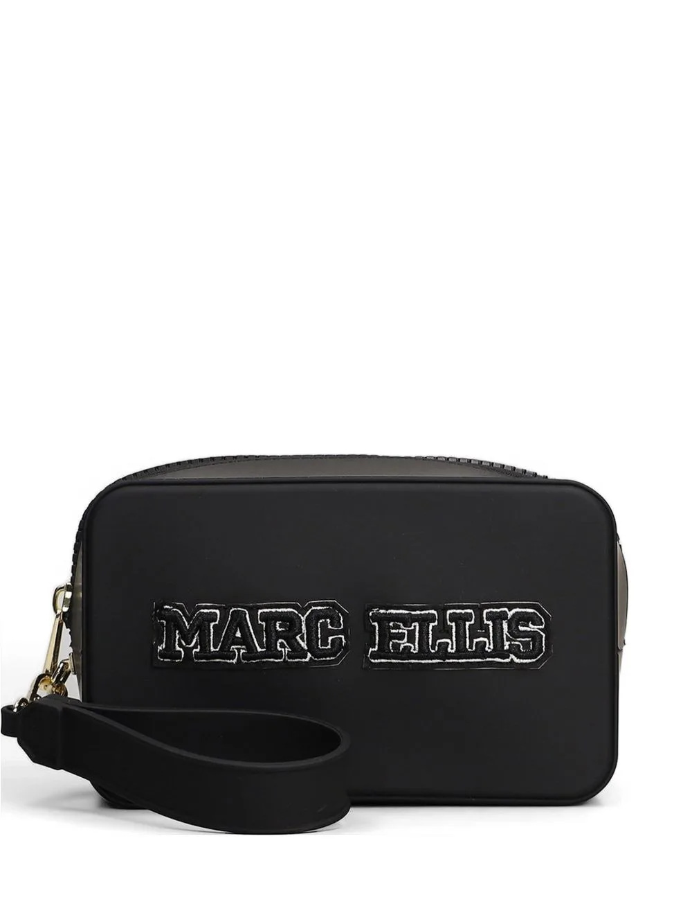 Flat Sponge Logo-Patch Clutch Bag by Marc Ellis