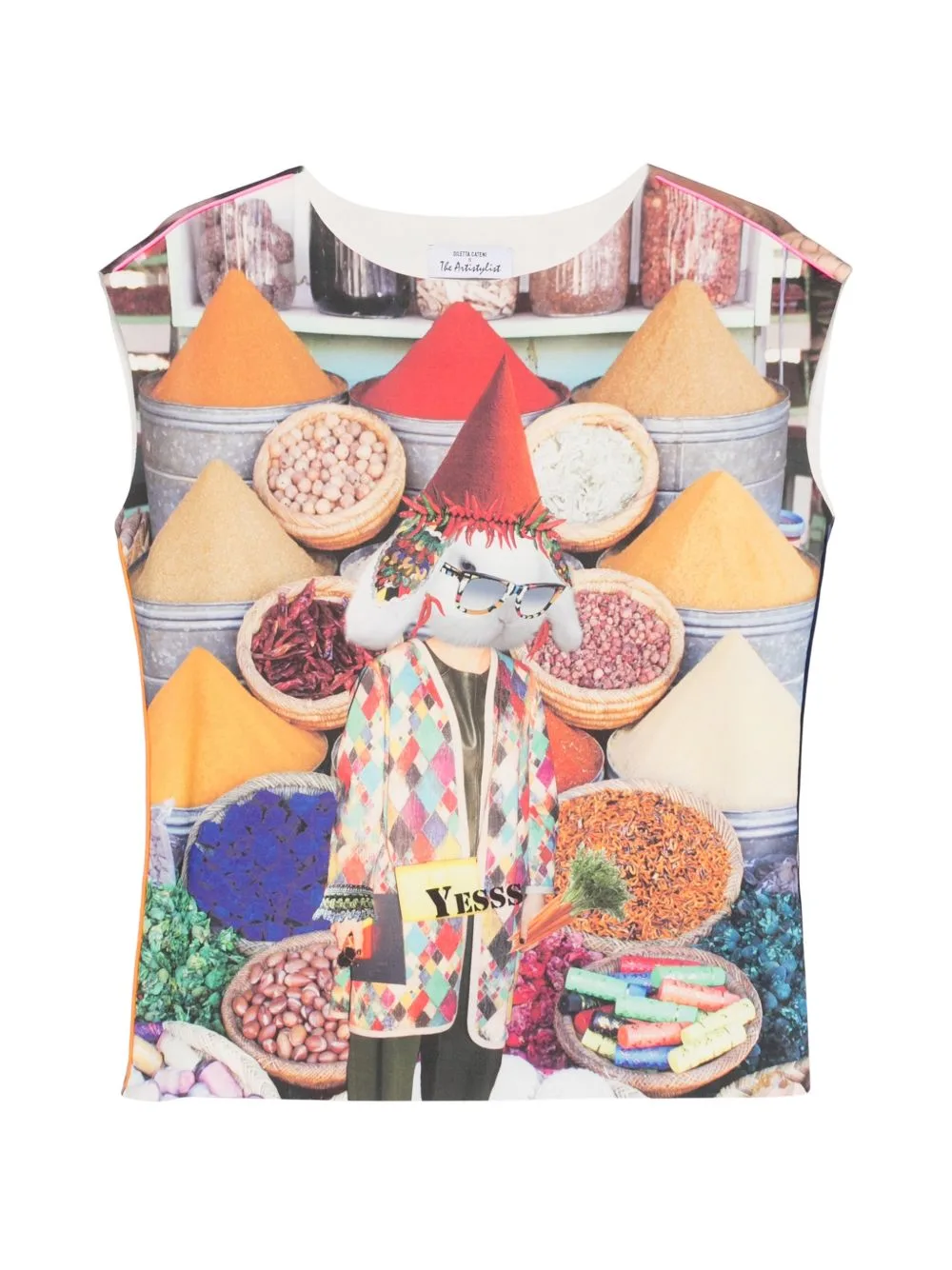 Graphic-Print Sleeveless Tank Top by The Artistylist