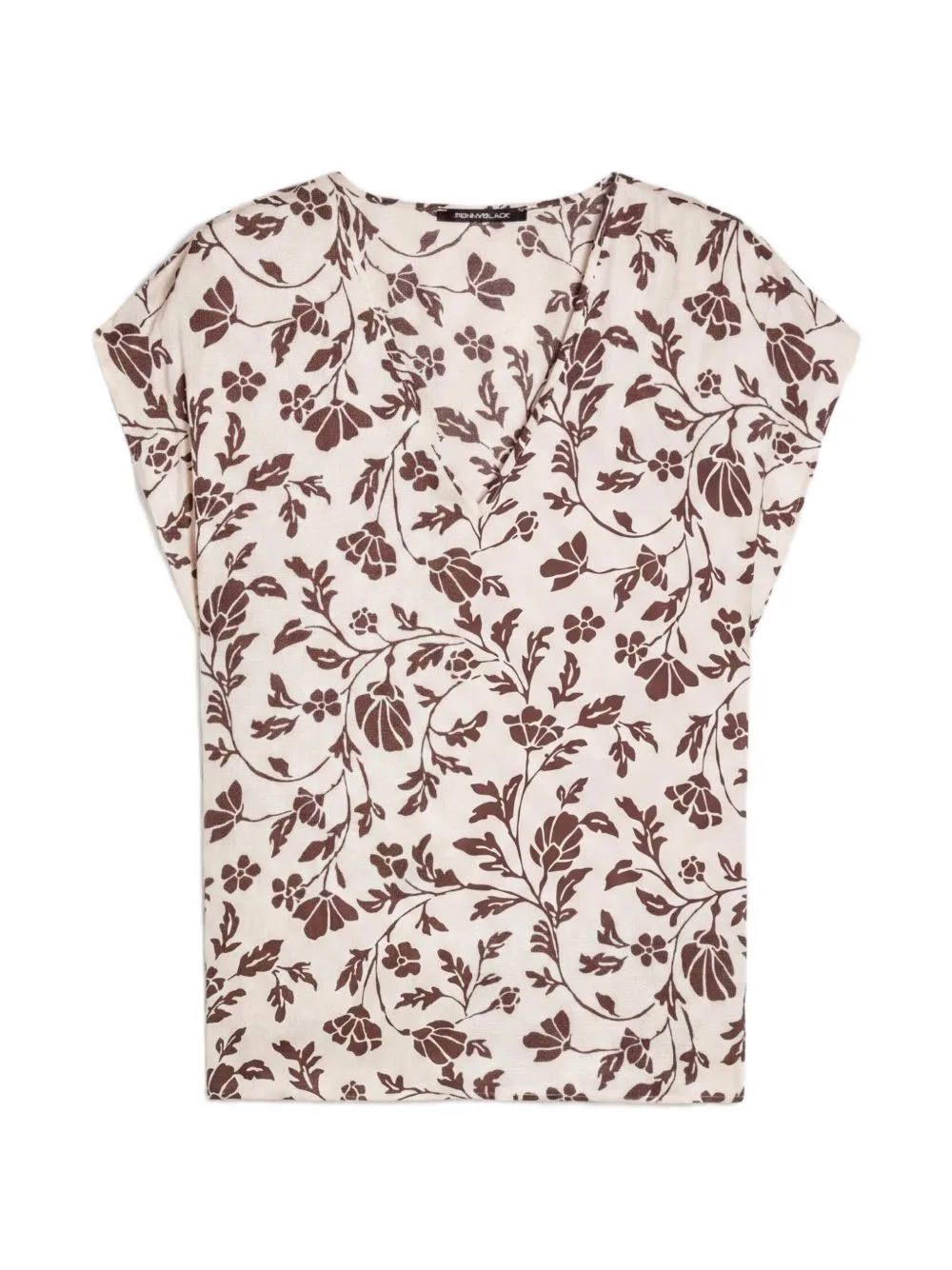 V-Neck Floral-Print Top by Pennyblack