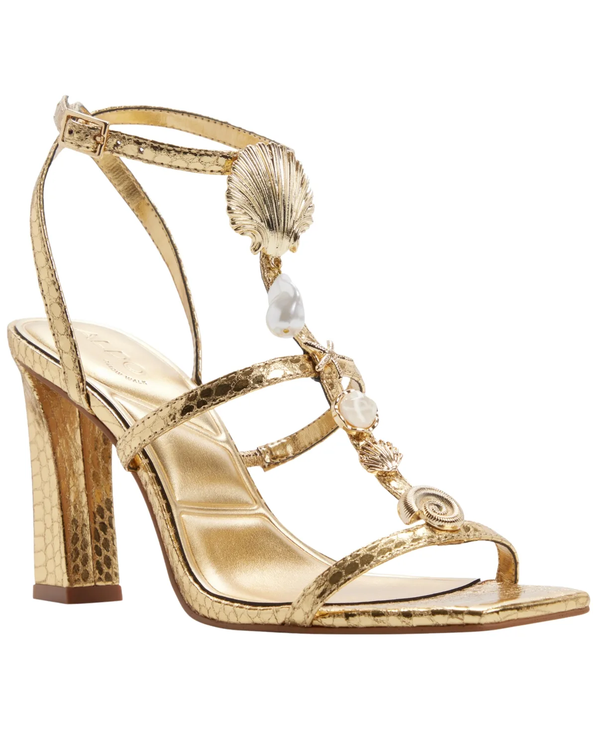 Taylar Square Toe Block Heel Sandals by Aldo