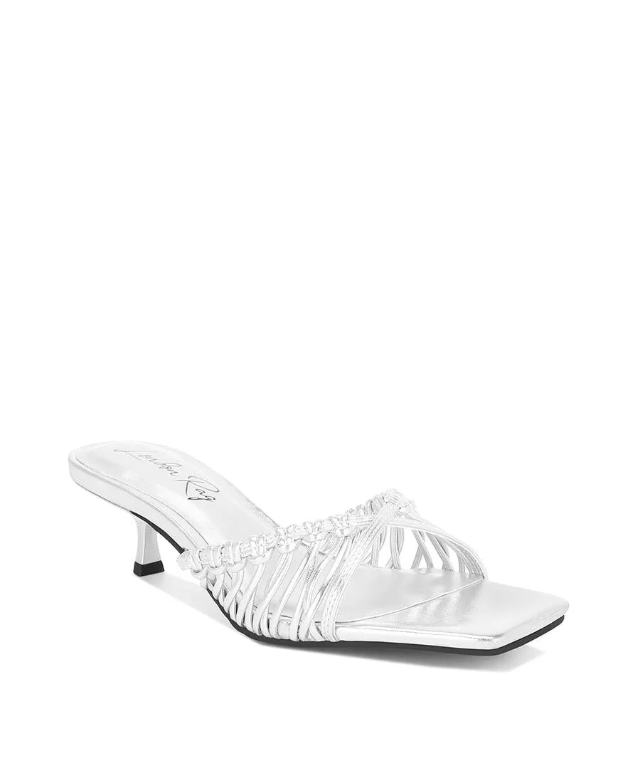 Zeldara Braided Strappy Kitten Heels by London Rag