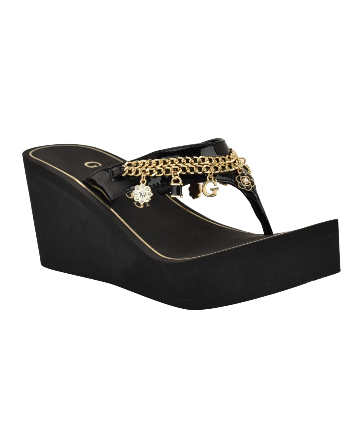 Sutton Charms Eva Thong Wedge Sandals by Guess