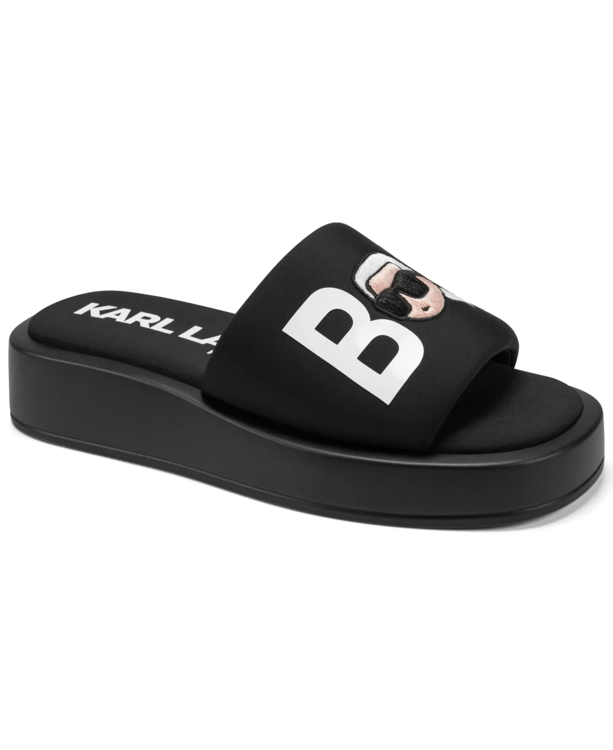Opal Bonjour Platform Slide Sandals by Karl Lagerfeld Paris