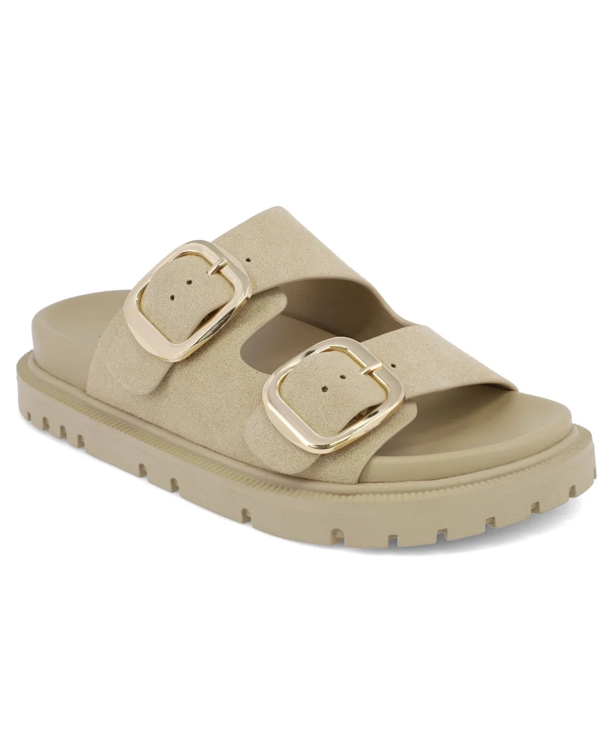 Gen Double Buckle Flat Sandals by Mia