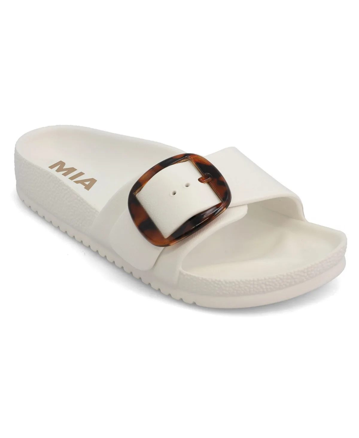 Kimmy Buckle Flat Sandals by Mia