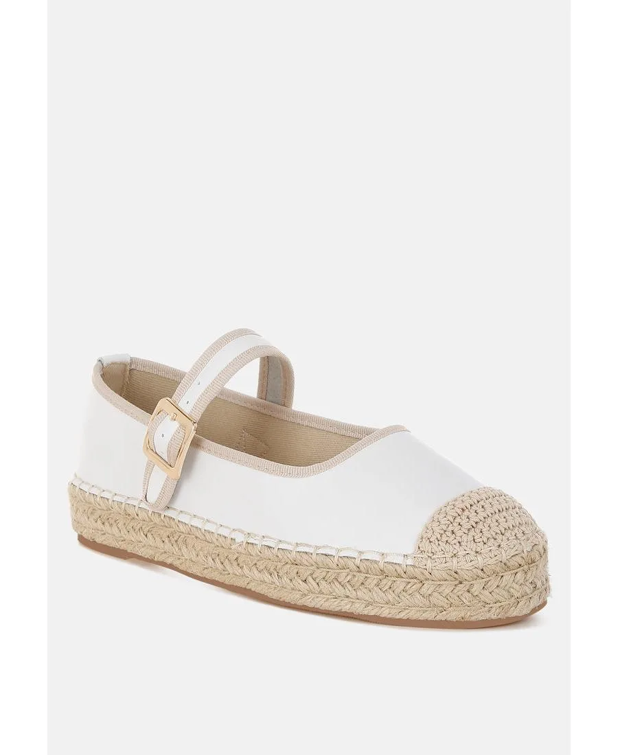 Ostac Genuine Leather Mary Jane Espadrilles by Rag & Co