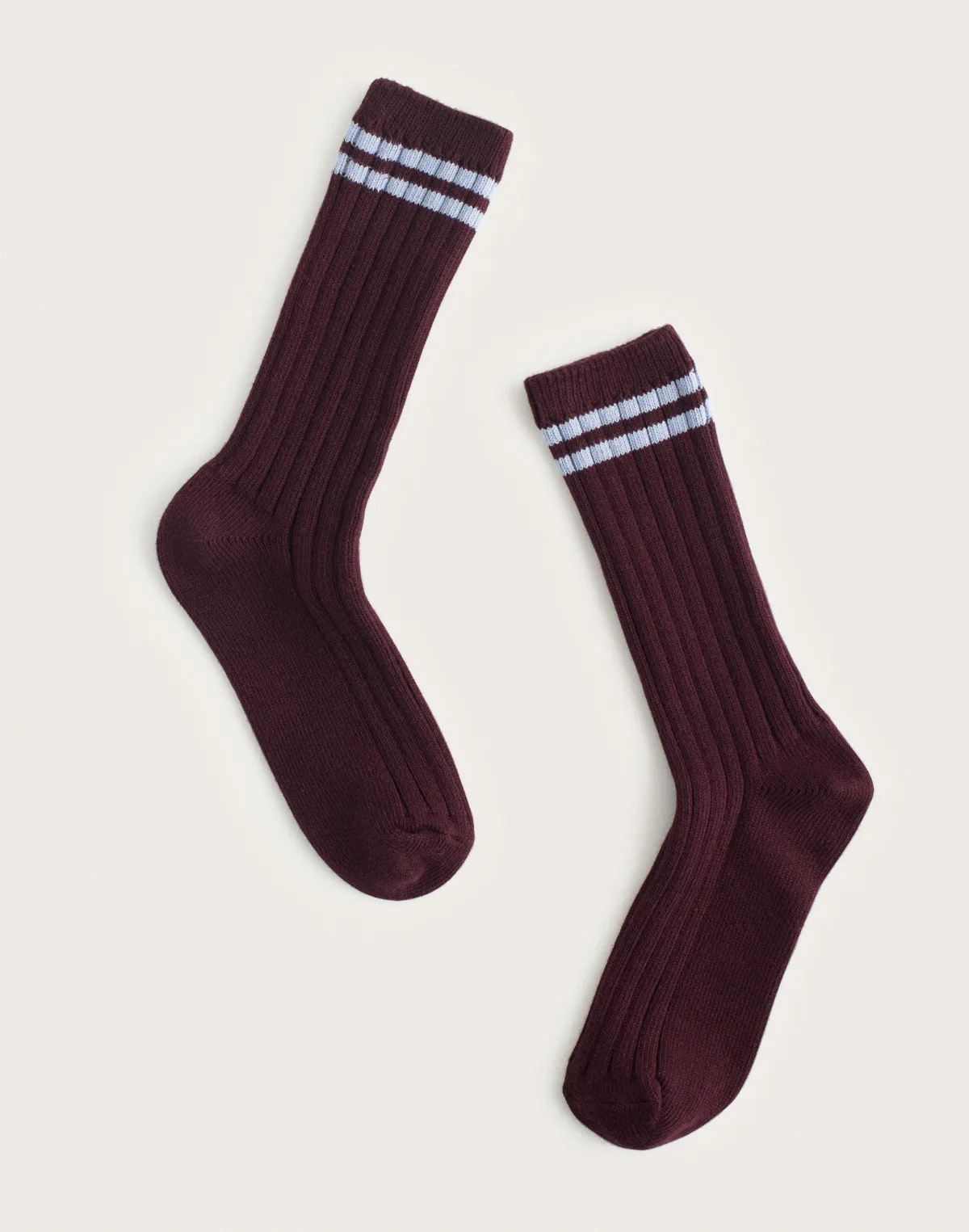 Contrast-Stripe Loafer Socks by MW