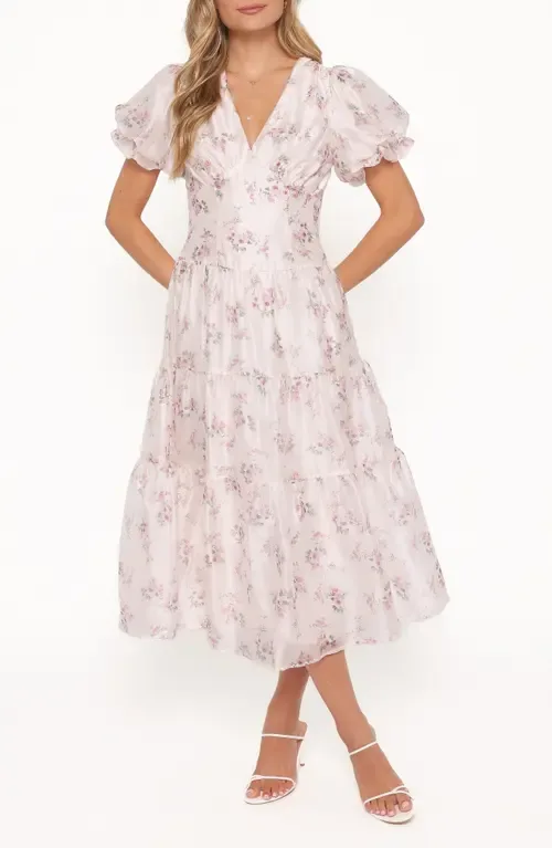 Jocelyn Floral Print Puff Sleeve Maxi Dress by Petal & Pup