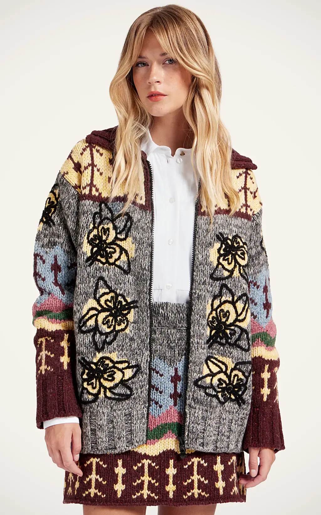 Embroidered Chalet Cardigan by La DoubleJ