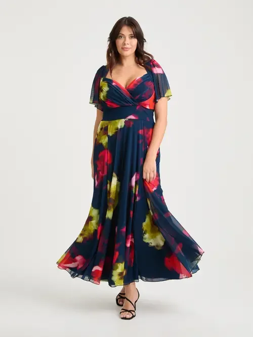 Kemi Bolero Wrap Bodice Maxi Gown by Scarlett & Jo