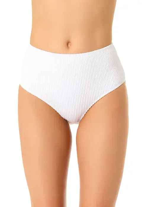 Live in Color Textured High Waist Swim Bottom by Anne Cole