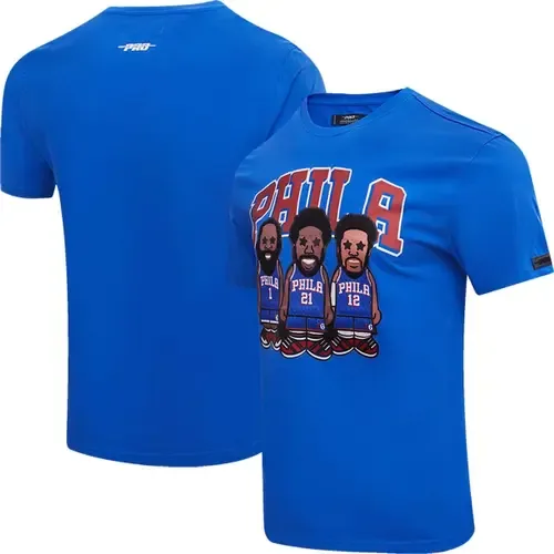 Pro Standard Joel Embiid, Tobias Harris, James Harden Philadelphia 76ers Multi Lineup T-Shirt by PRO STANDARD