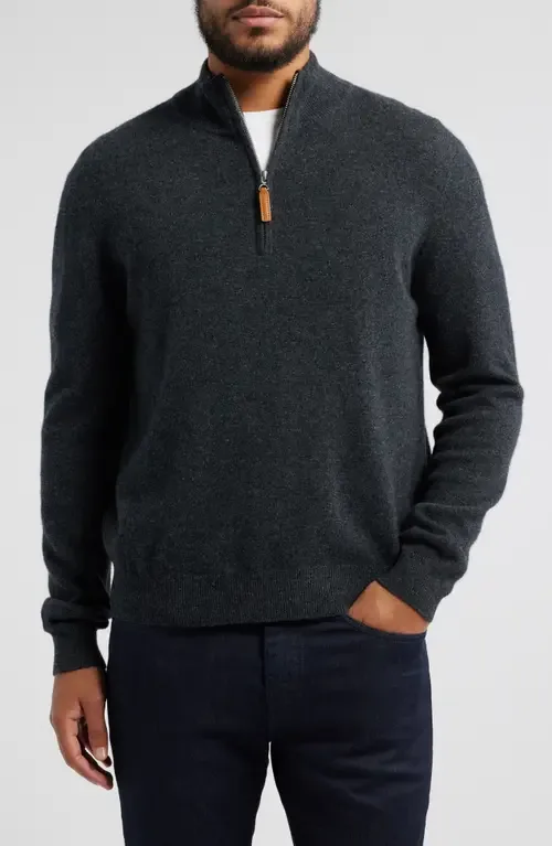 Quarter Zip Wool & Cashmere Sweater by Lorenzo Uomo