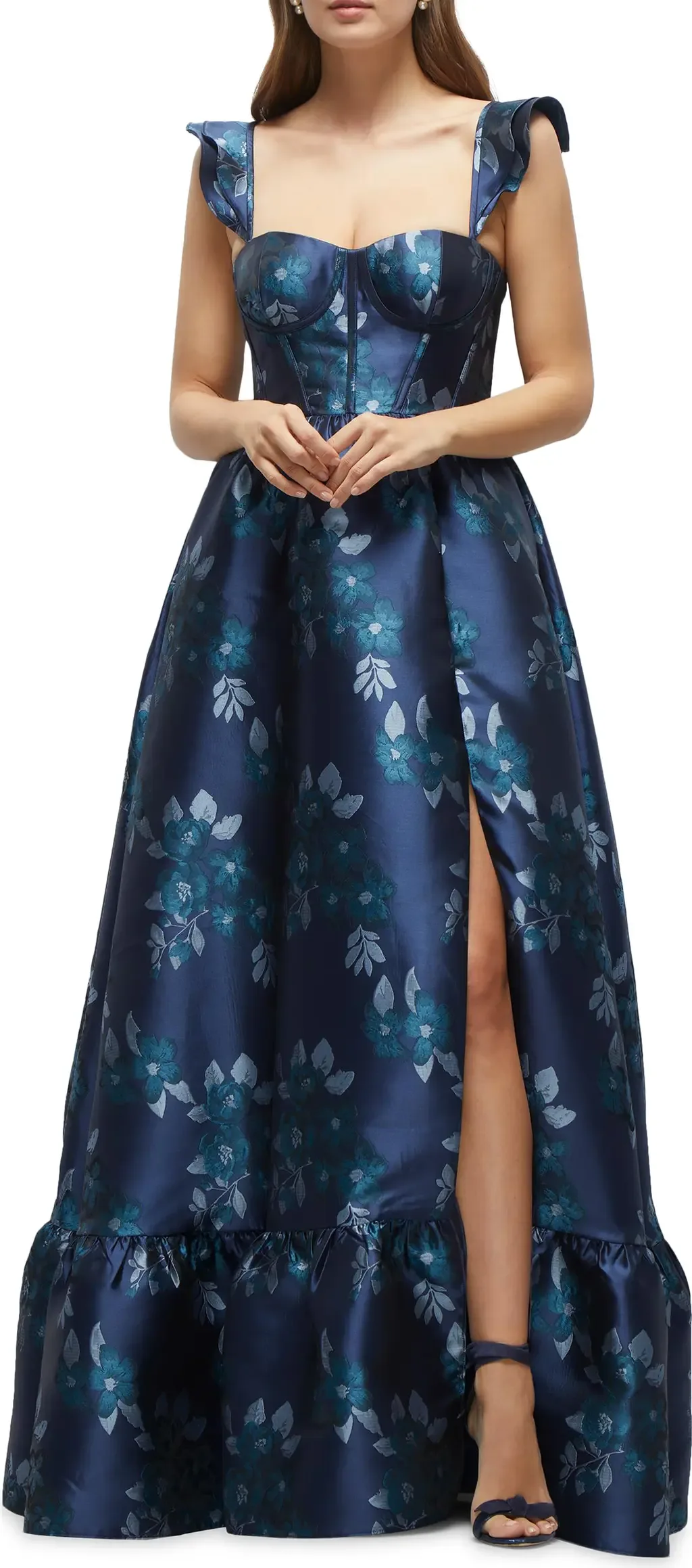 Baroque Rose Structured Bodice Gown by Dessy Collection