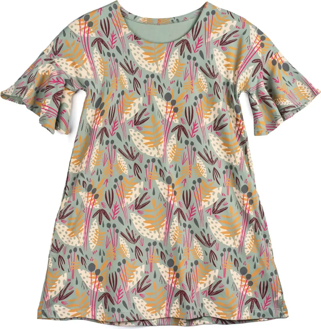 Organic Cotton Flutter Sleeve Cascade Dress by Mightly