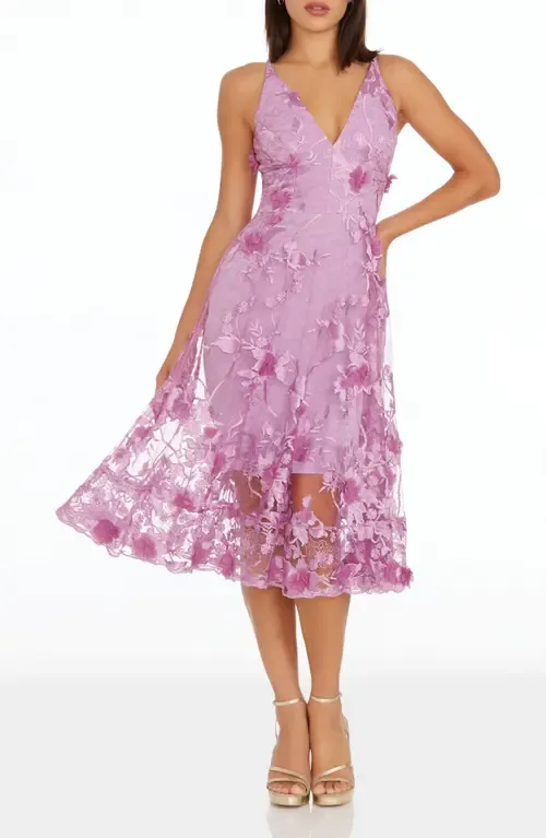 Audrey Embroidered Fit & Flare Dress by Dress the Population