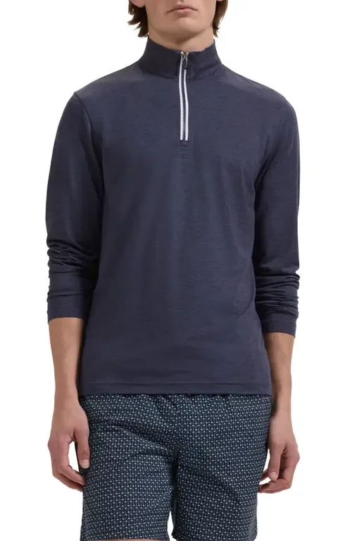 Mélange Quarter Zip Pullover by Bugatchi