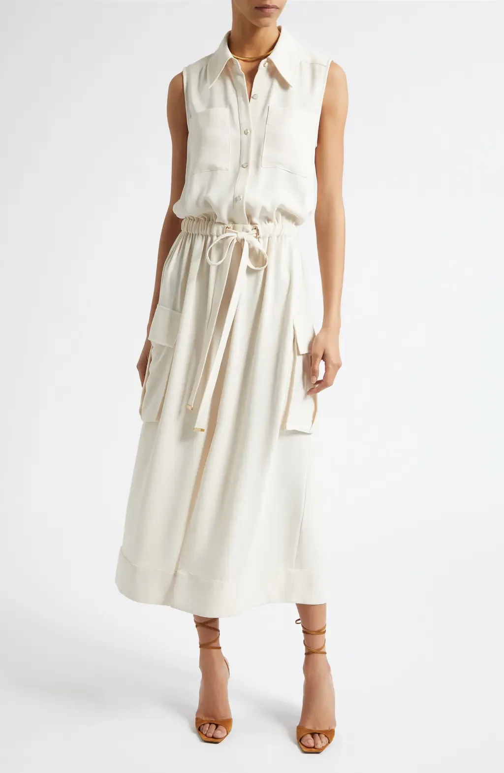 Payton Sleeveless Shirtdress by Ramy Brook