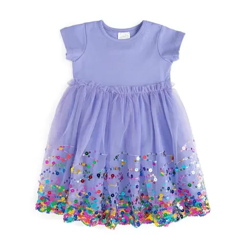 Confetti Short Sleeve Tutu Dress by Sweet Wink