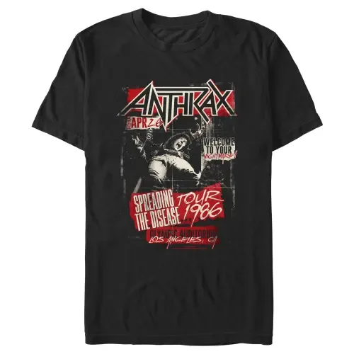 Welcome to Your Nightmare Distressed Short Sleeve Graphic T-Shirt by Anthrax