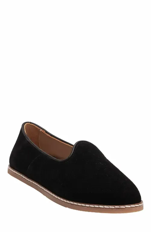 Istanbul Suede Leather Slip on Flats by Epilogue Shoes