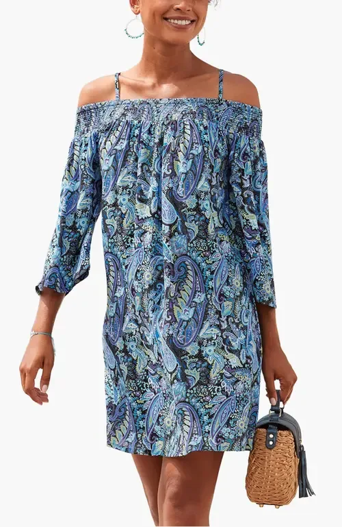 Off Shoulder Patterned Dress by LASCANA