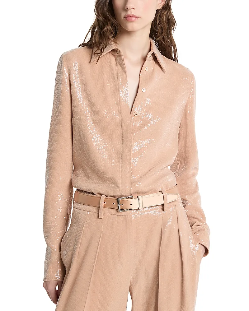 Hansen Sequin Button Front Shirt by MICHAEL Michael Kors