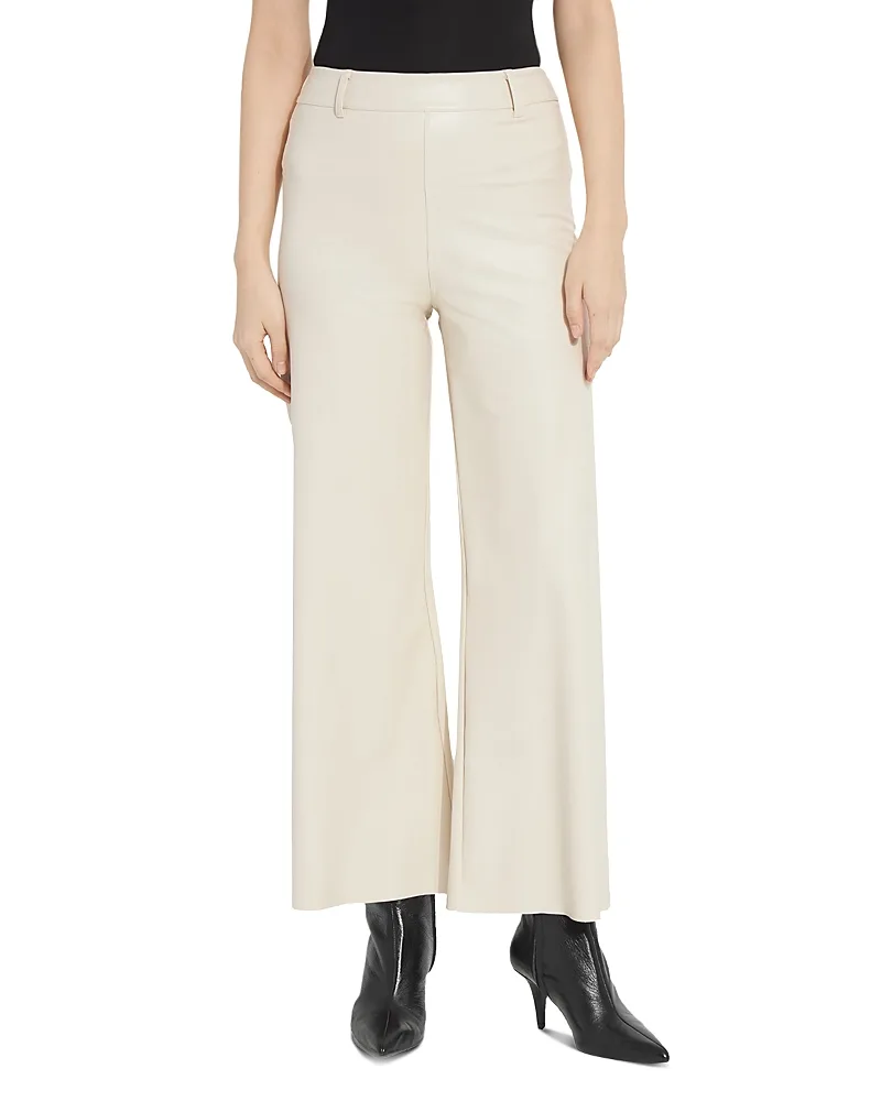 High Rise Faux Leather Cropped Pants by Lysse