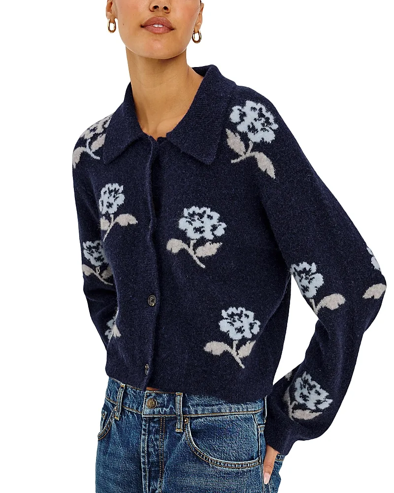 Amber Relaxed Fit Collared Cardigan by Rails
