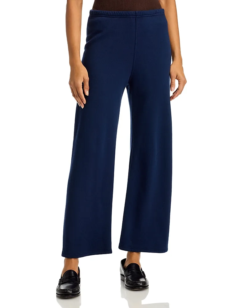 The Fleece Lap Cotton Wide Leg Sweatpants by The Great