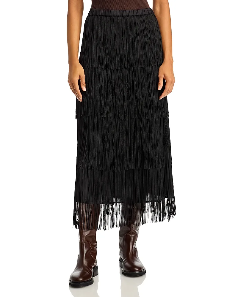 The Fringe Relaxed Maxi Skirt by The Great