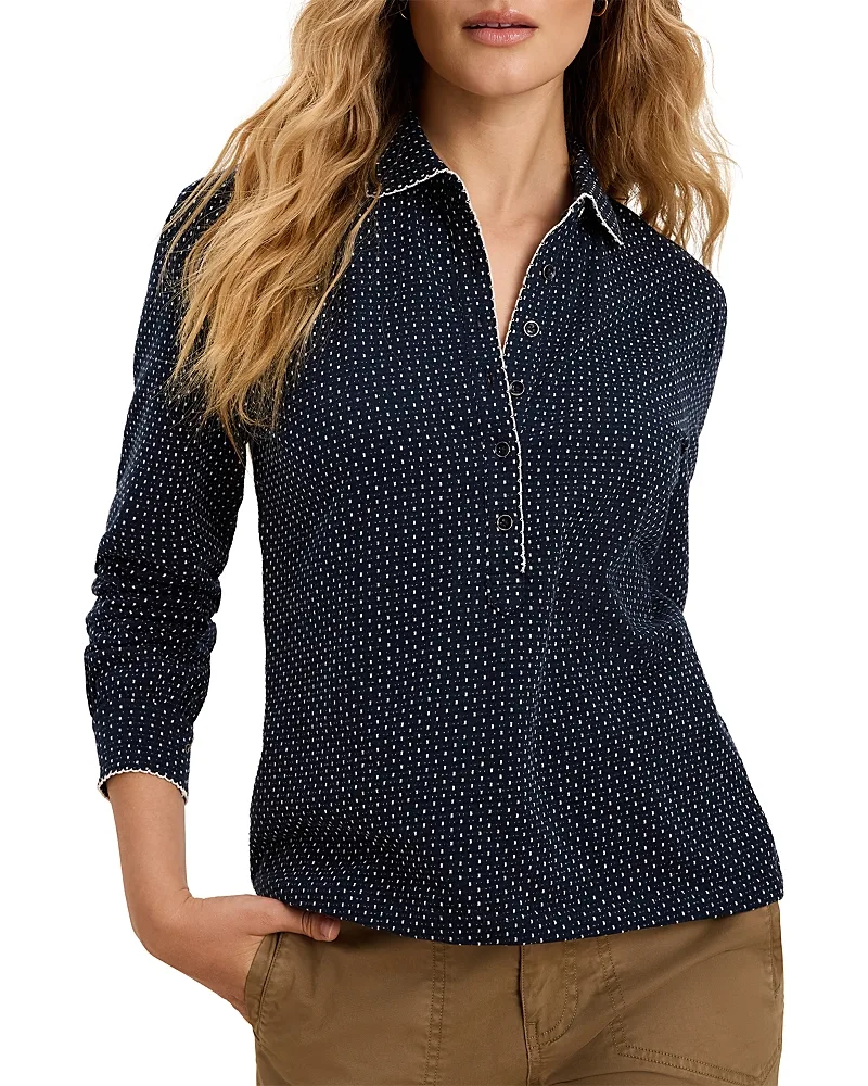 Derby Dot Polo Top by Nic+Zoe