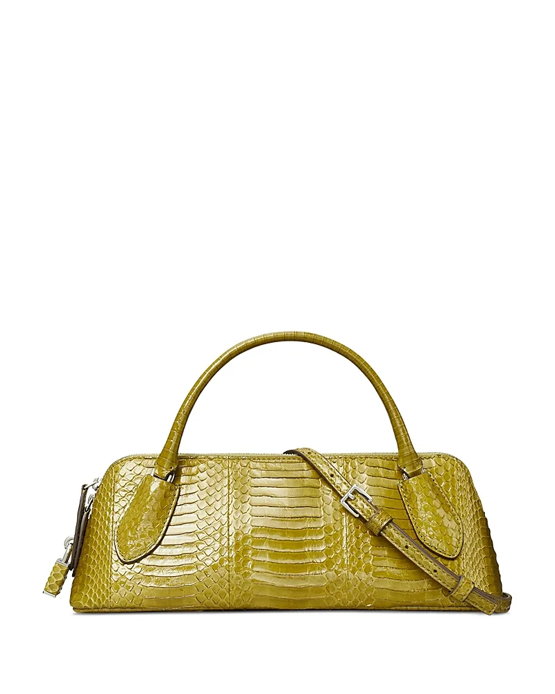 Lock Leather Convertible Top Handle Bag by Tory Burch