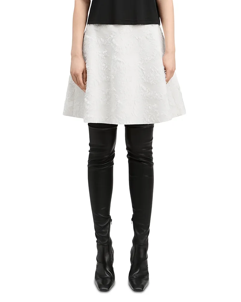 Giovanna Feather Flared Mini Skirt by Derek Lam