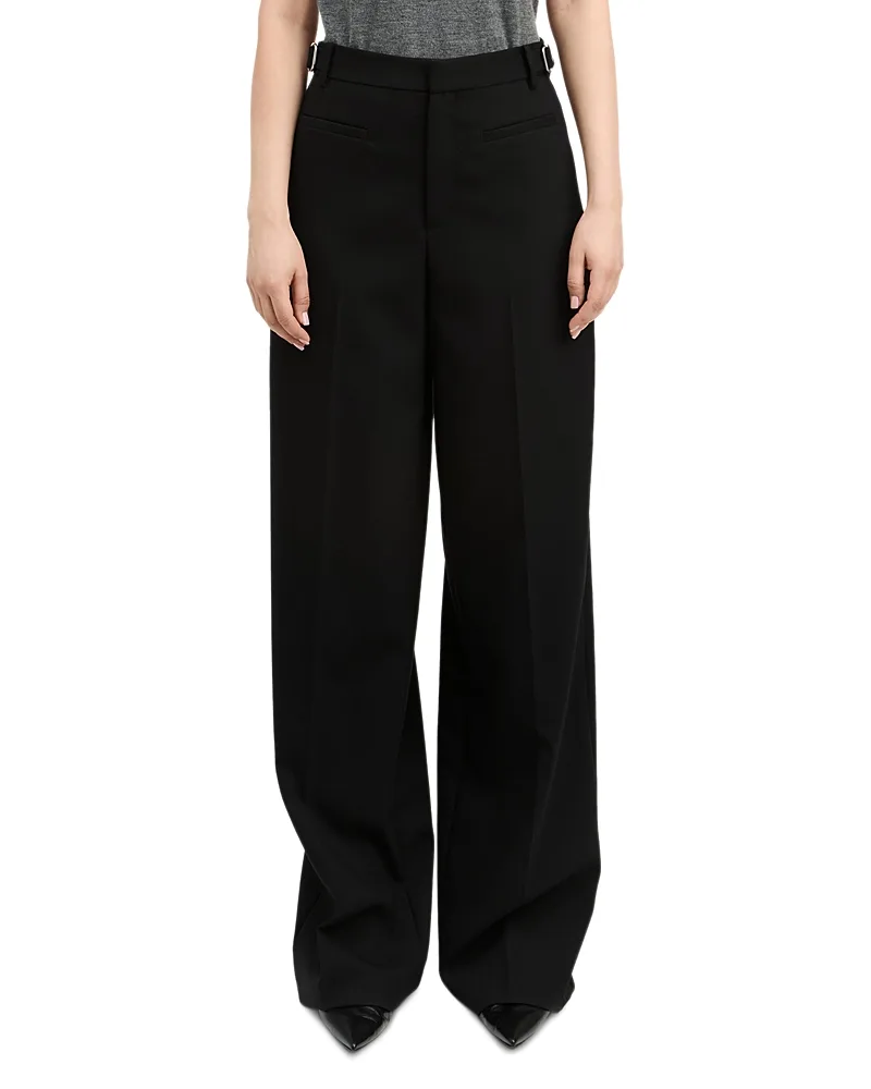 Cyndi Twill Pleated Wide Leg Pants by Derek Lam