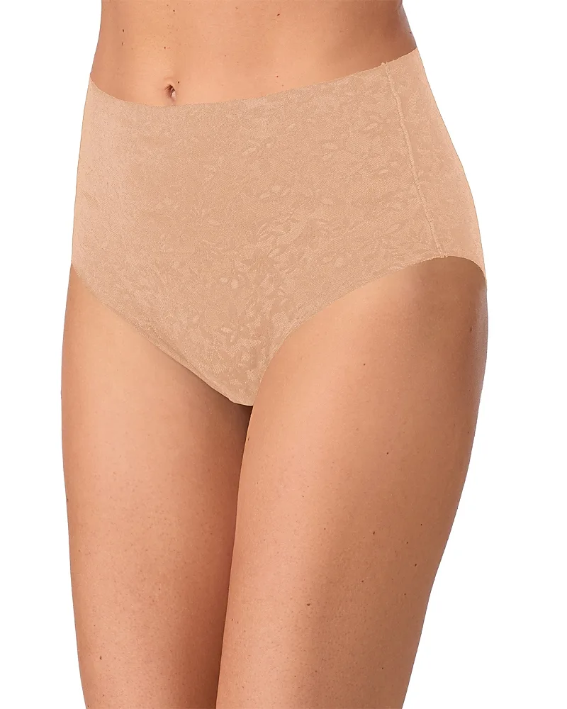 Lace Tech Free Cut Nylon Stretch Blend Briefs by Le Mystère